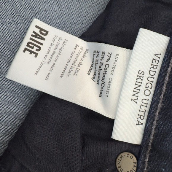 Paige Skinny‎ Jeans  Dark Blue Wash Verdugo Stretchy - Picture 13 of 14